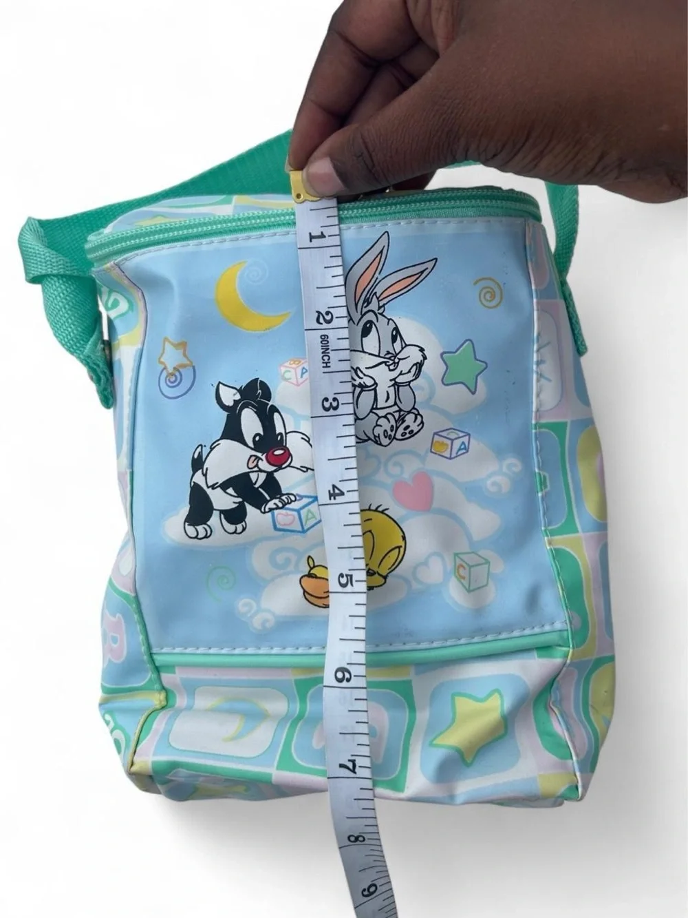 Vintage 2000 Baby Looney Tunes Insulated Lunch Bag Tweety Pastel Y2K Cooler Tote